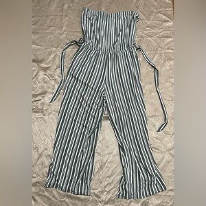 NWT Derek Heart Green and White Striped Top